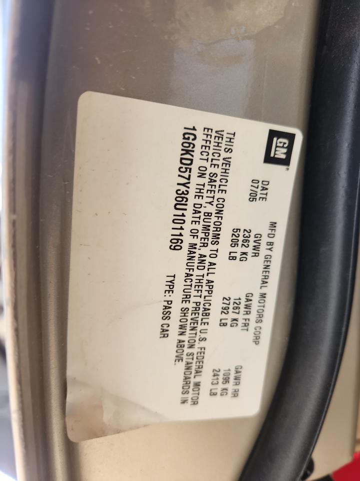 2006 Cadillac Dts VIN: 1G6KD57Y36U101169 Lot: 80713915