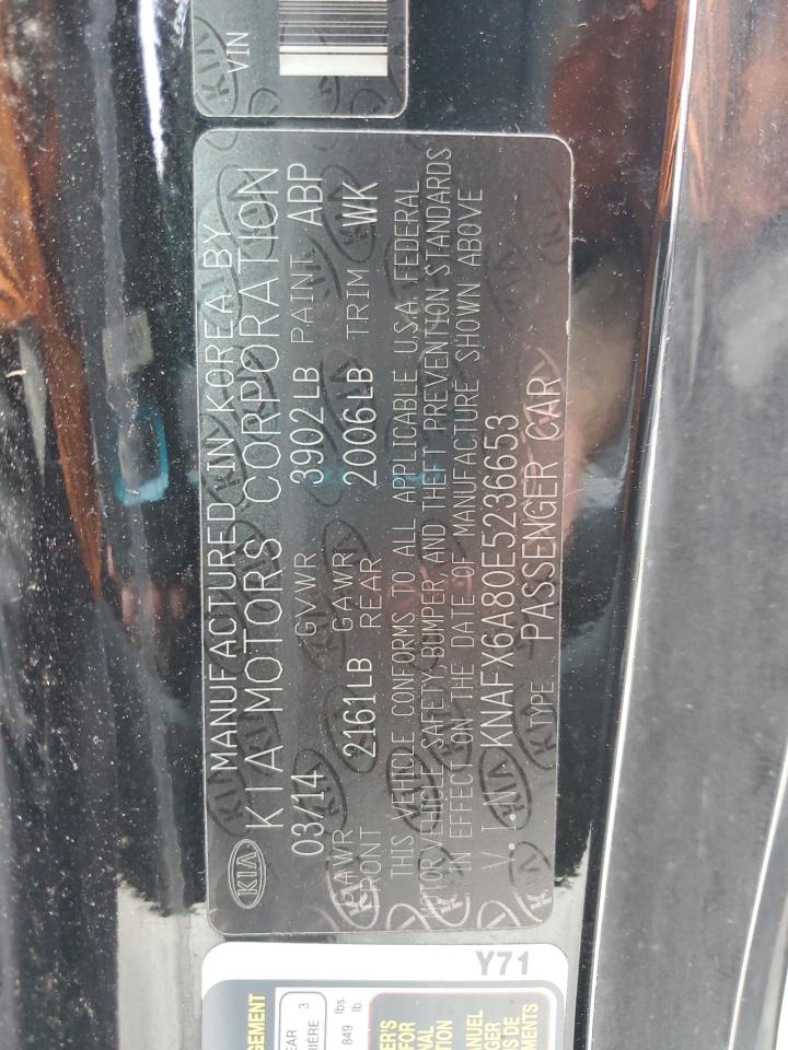 2014 Kia Forte Ex VIN: KNAFX6A80E5236653 Lot: 84576065