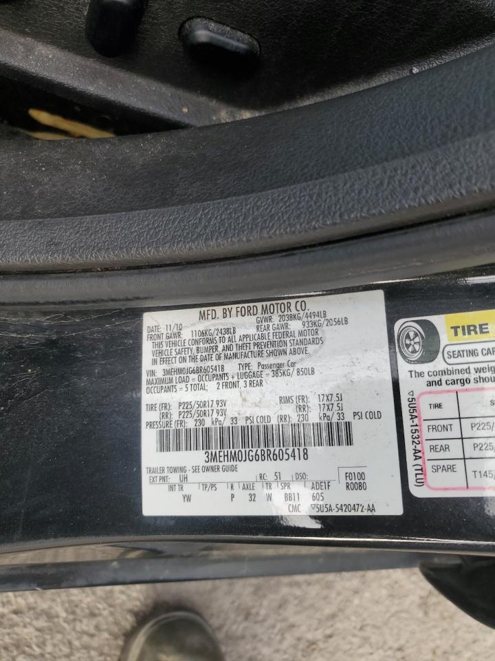 2011 Mercury Milan Premier VIN: 3MEHM0JG6BR605418 Lot: 84555555