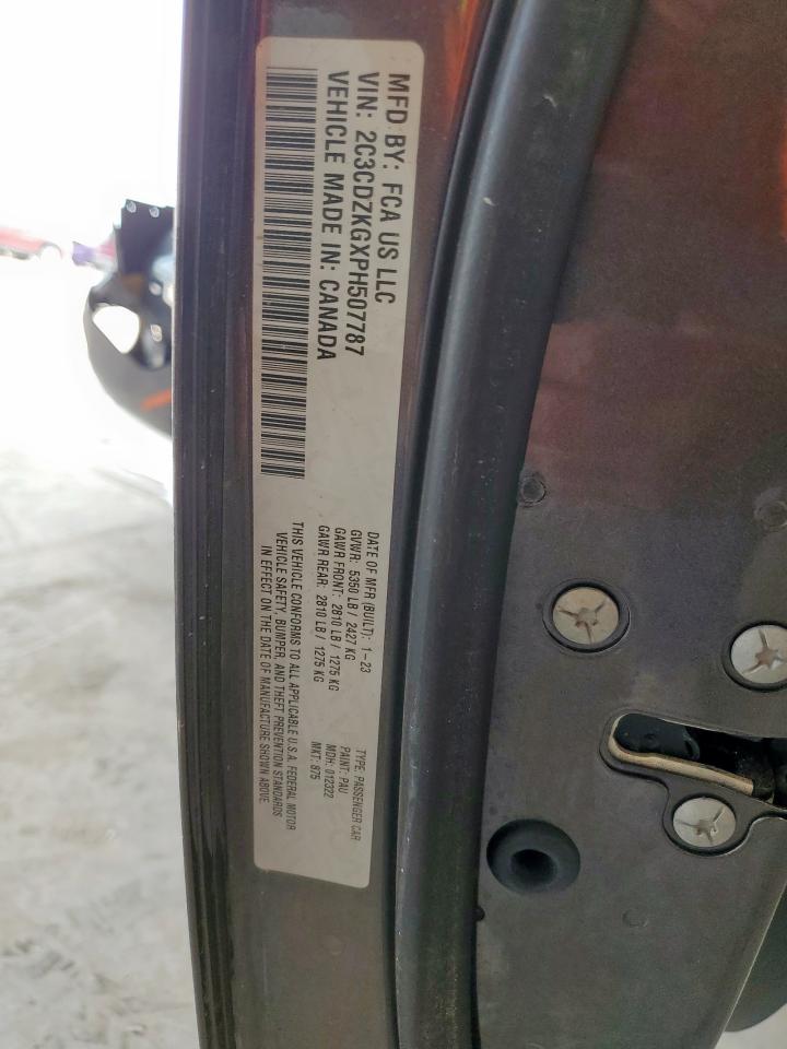 2023 Dodge Challenger Gt VIN: 2C3CDZKGXPH507787 Lot: 71976905