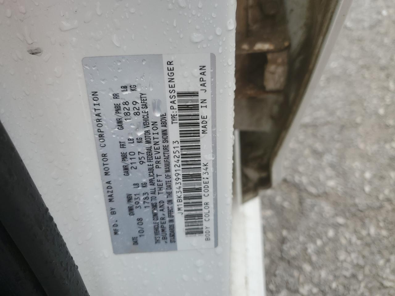 2009 Mazda 3 S VIN: JM1BK343991242513 Lot: 72092435