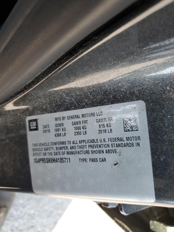 2017 Buick Verano Sport Touring VIN: 1G4PR5SK8H4105711 Lot: 80132565