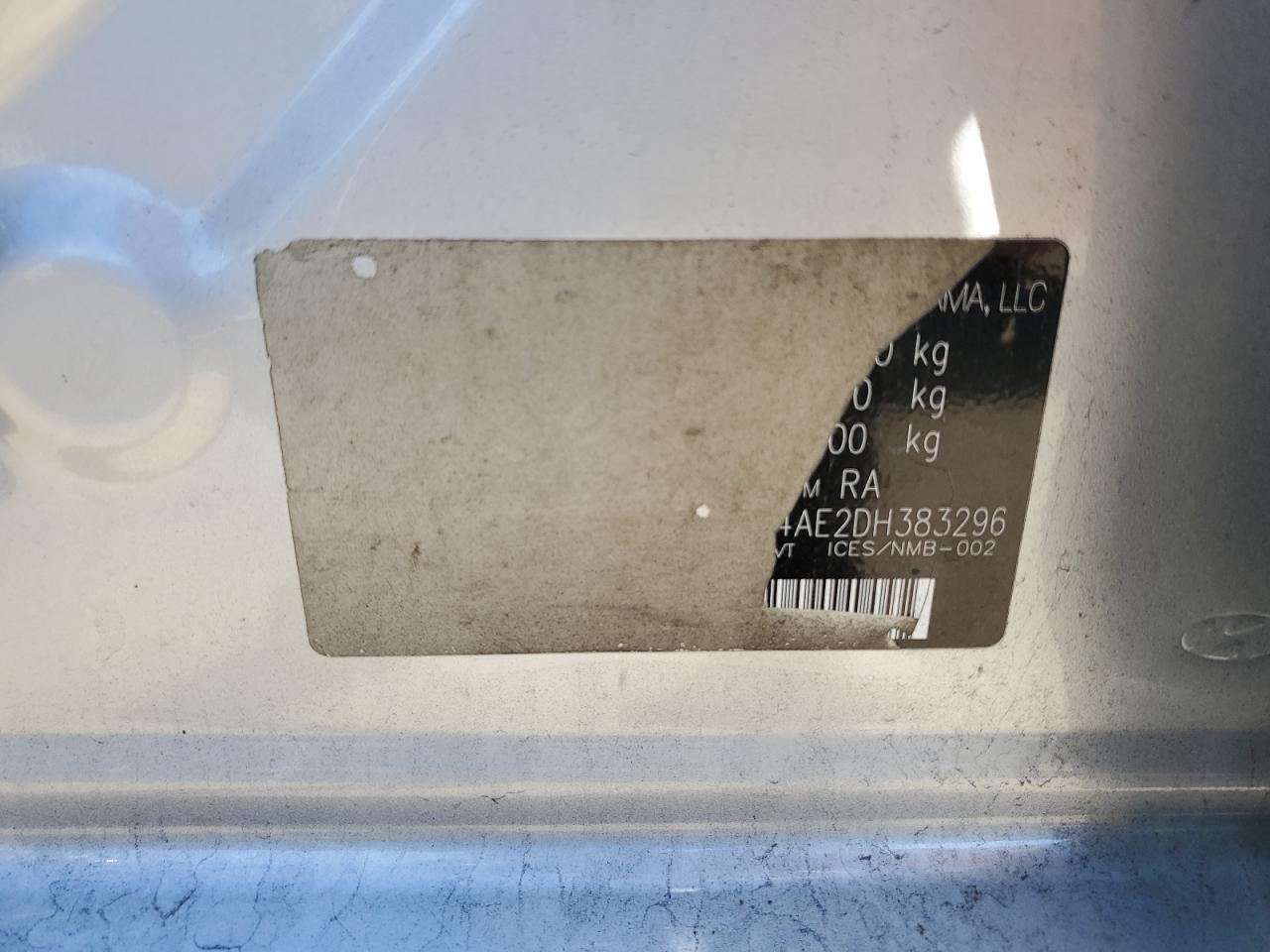 2013 Hyundai Elantra Gls VIN: 5NPDH4AE2DH383296 Lot: 84579295