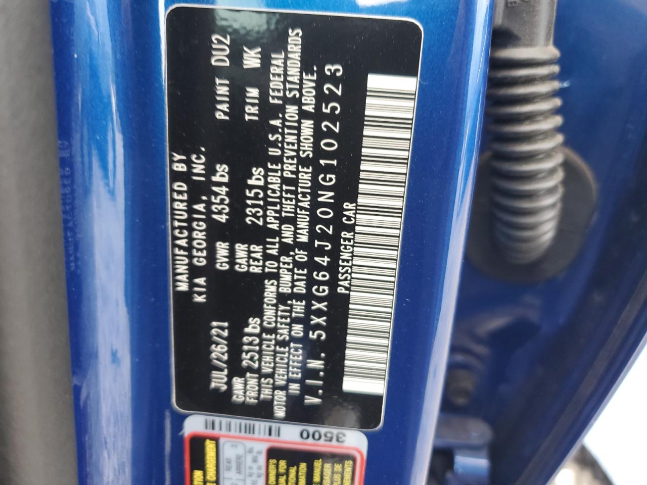 2022 Kia K5 Gt Line VIN: 5XXG64J20NG102523 Lot: 84202045