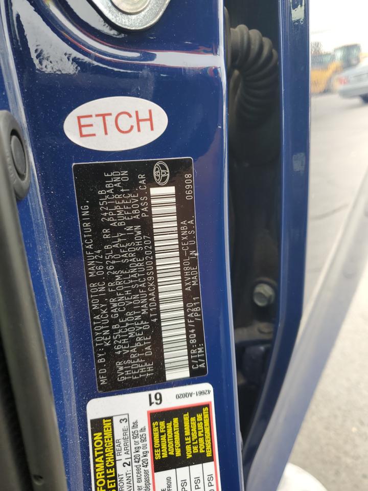 2025 Toyota Camry Xse VIN: 4T1DAACK9SU020207 Lot: 81964085