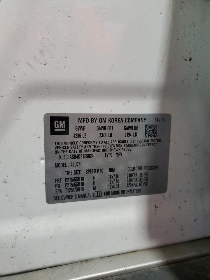 2013 Buick Encore VIN: KL4CJASB4DB109824 Lot: 84805275