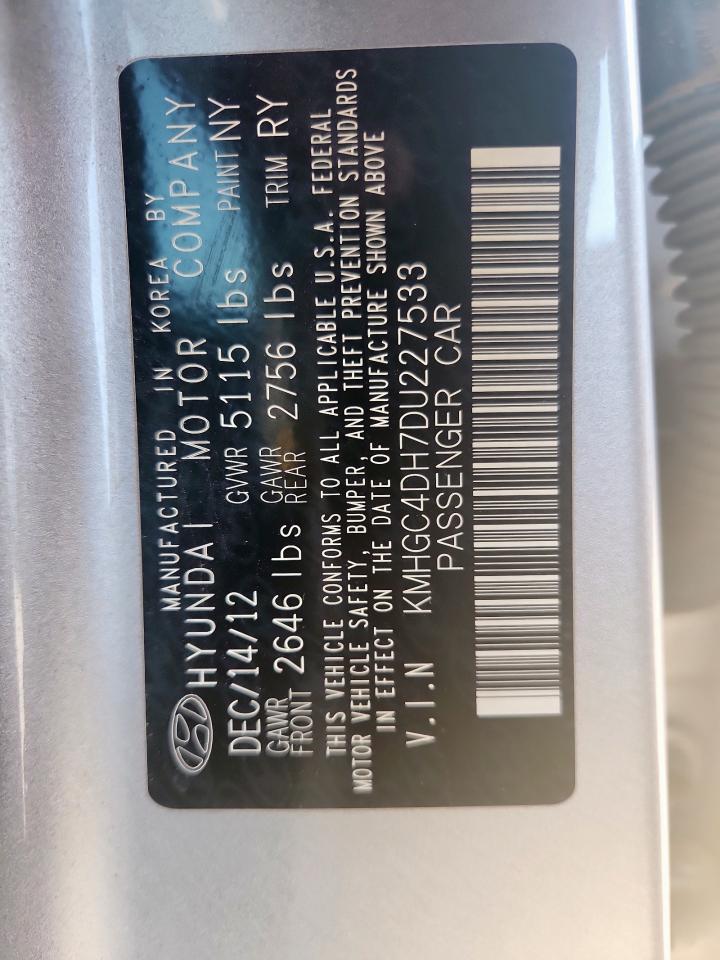 2013 Hyundai Genesis 5.0L VIN: KMHGC4DH7DU227533 Lot: 81054745