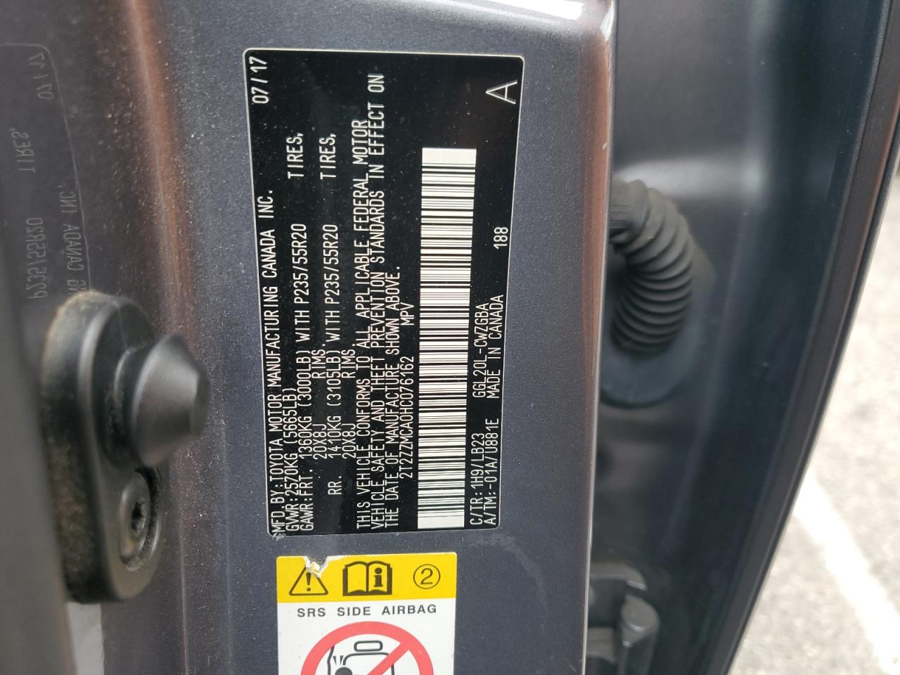 2017 Lexus Rx 350 Base VIN: 2T2ZZMCA0HC076162 Lot: 84417465