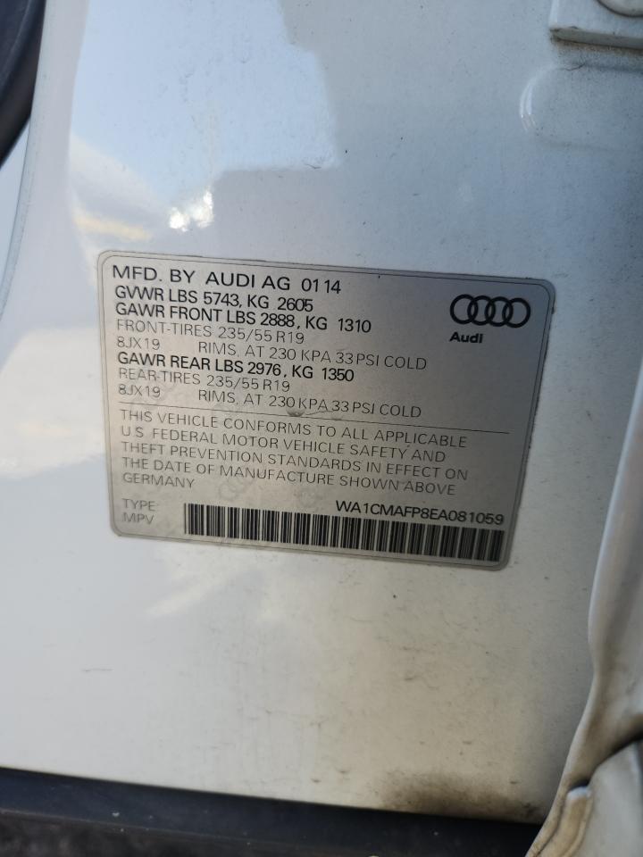2014 Audi Q5 Tdi Premium Plus VIN: WA1CMAFP8EA081059 Lot: 84579975