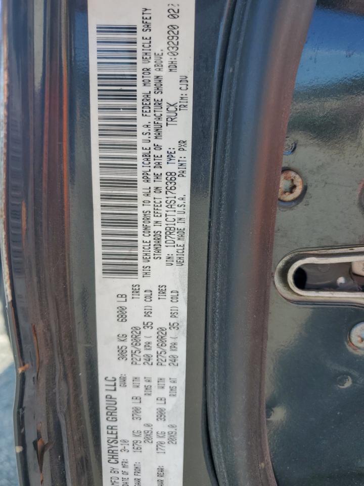 2010 Dodge Ram 1500 VIN: 1D7RB1CT1AS176368 Lot: 80113815