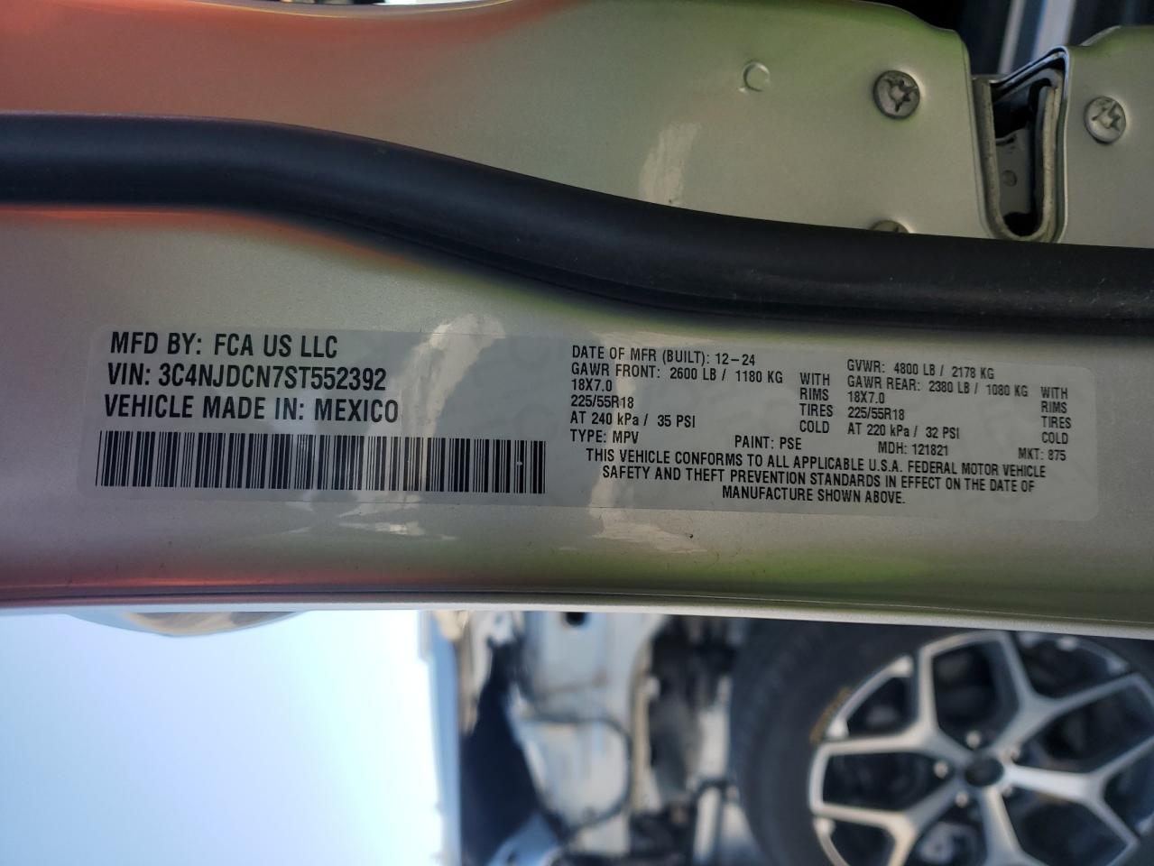 2025 Jeep Compass Limited VIN: 3C4NJDCN7ST552392 Lot: 81835065