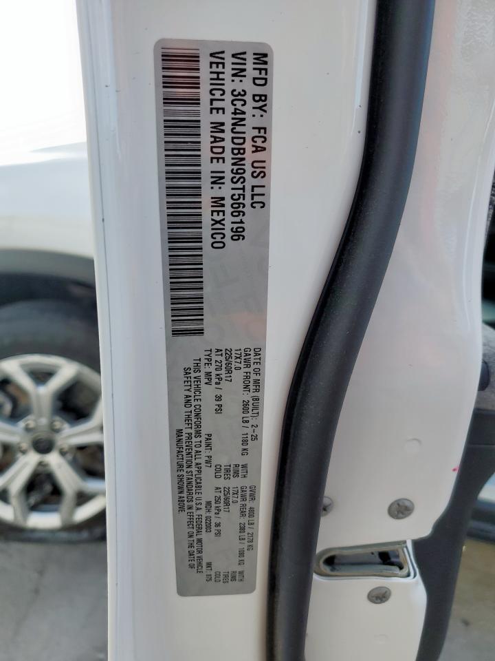 2025 Jeep Compass Latitude VIN: 3C4NJDBN9ST566196 Lot: 80372735