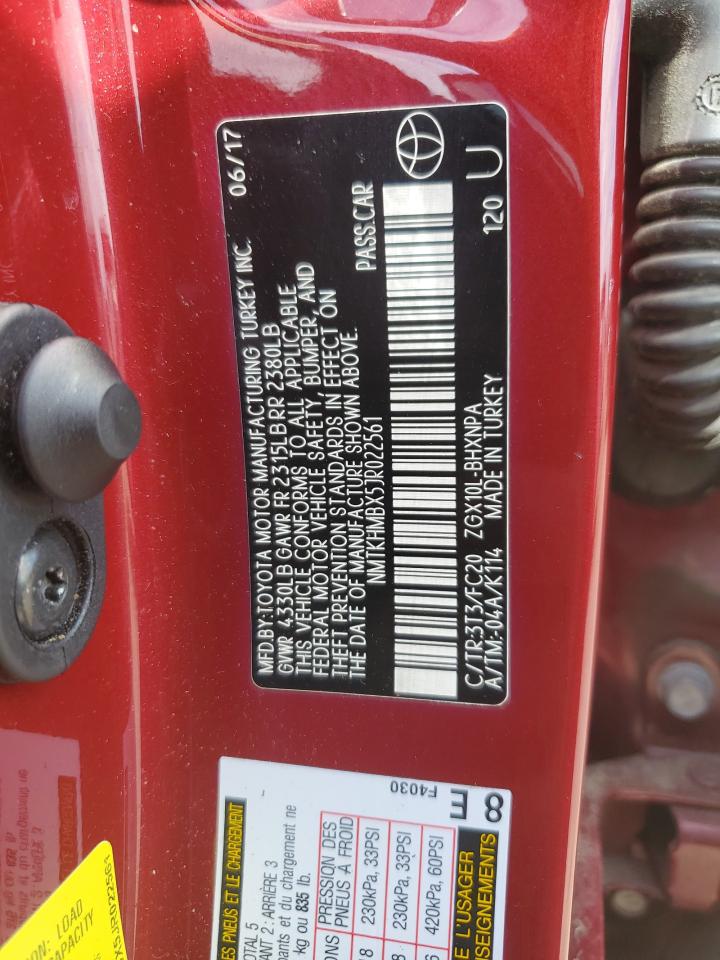 2018 Toyota C-Hr Xle VIN: NMTKHMBX5JR022561 Lot: 83754935