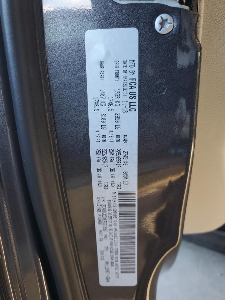 2019 Dodge Grand Caravan Sxt VIN: 2C4RDGCGXKR591587 Lot: 70592815