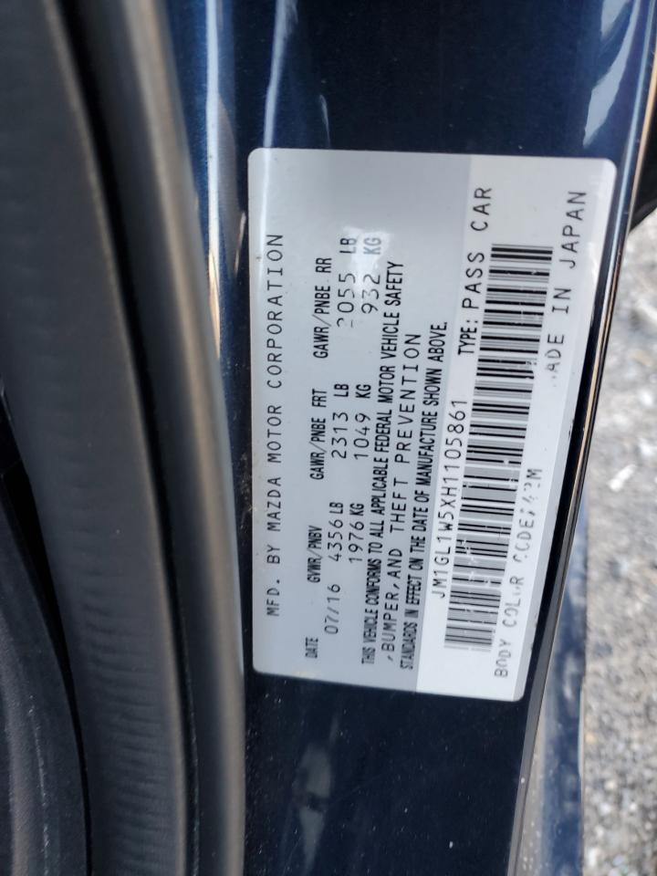 2017 Mazda 6 Grand Touring VIN: JM1GL1W5XH1105861 Lot: 71485745