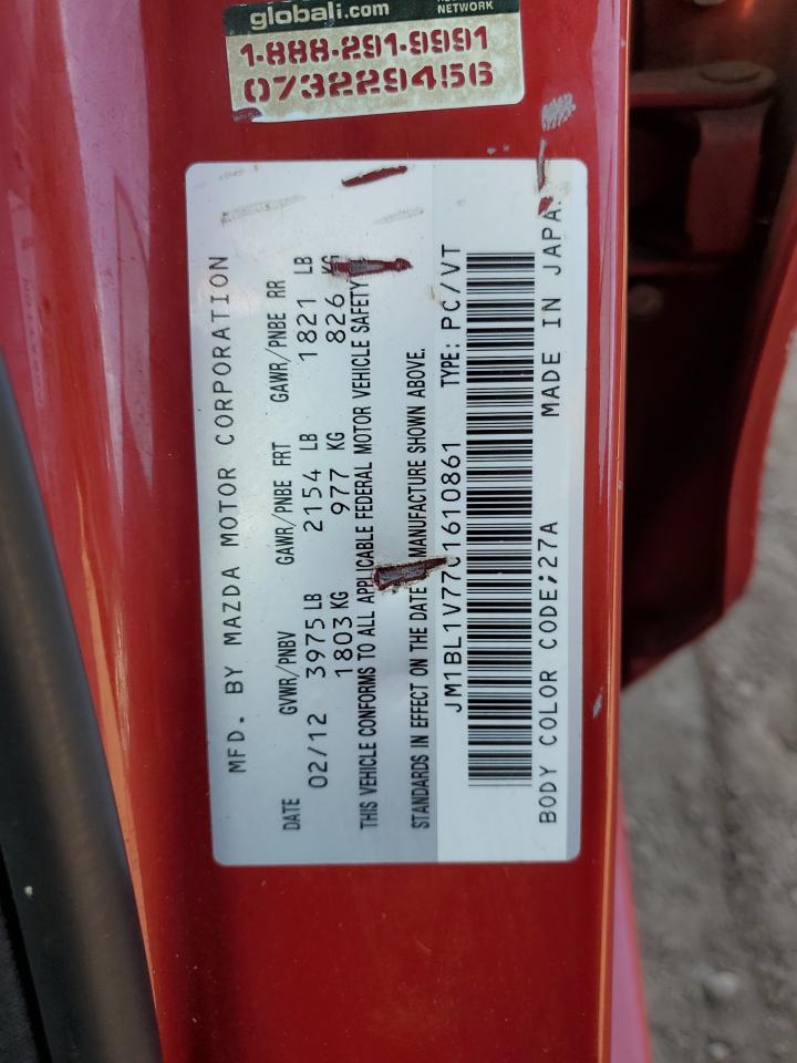 2012 Mazda 3 I VIN: JM1BL1V77C1610861 Lot: 80700615