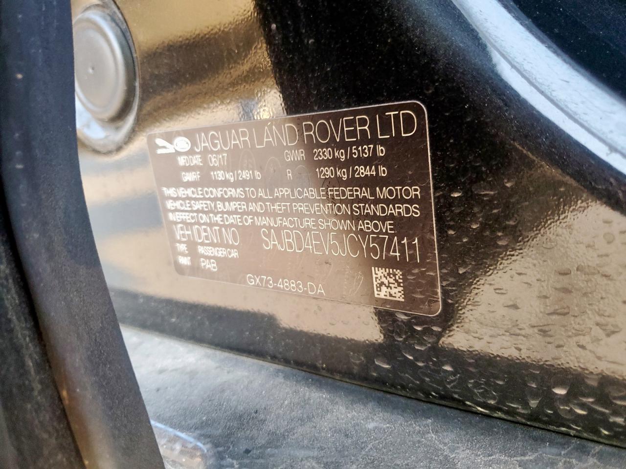 2018 Jaguar Xf Premium VIN: SAJBD4EV5JCY57411 Lot: 80109515