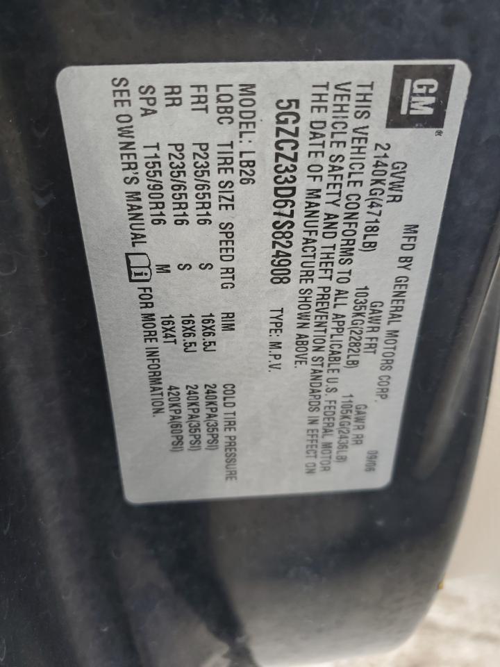 2007 Saturn Vue VIN: 5GZCZ33D67S824908 Lot: 84218345