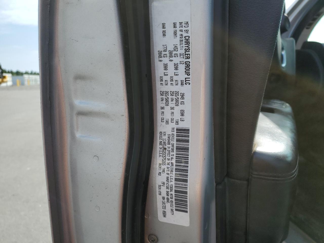 2013 Dodge Durango Sxt VIN: 1C4RDJAG2DC575265 Lot: 81442895