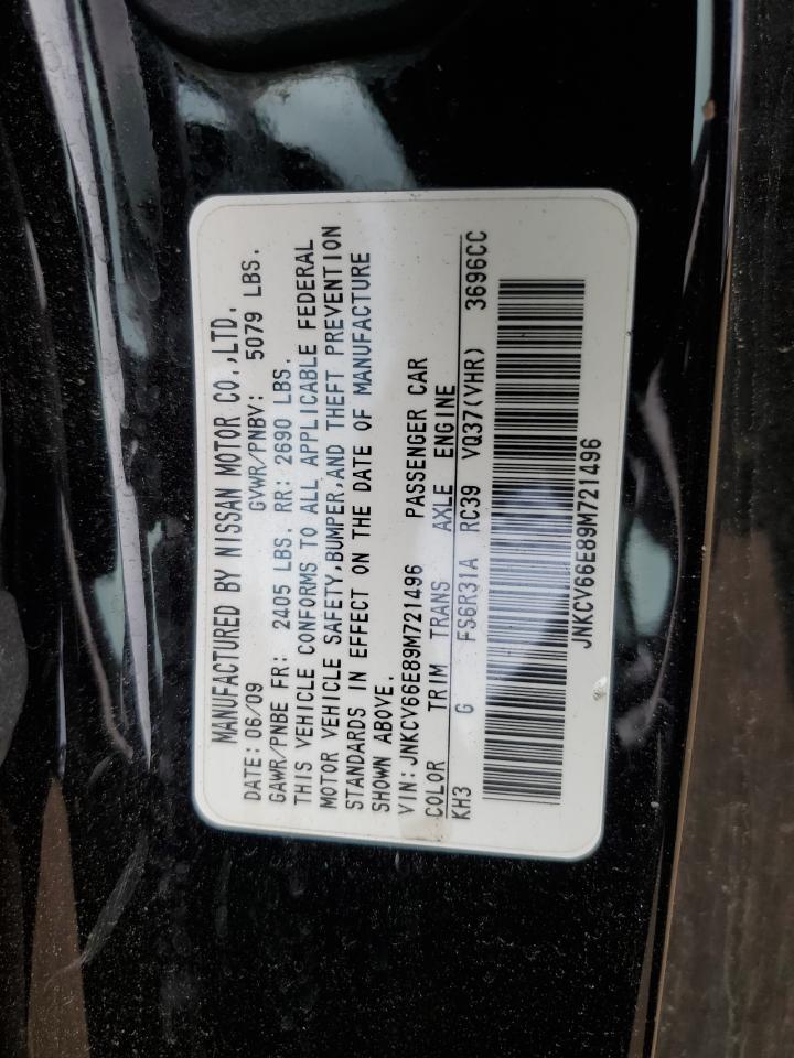 2009 Infiniti G37 Base VIN: JNKCV66E89M721496 Lot: 71146815