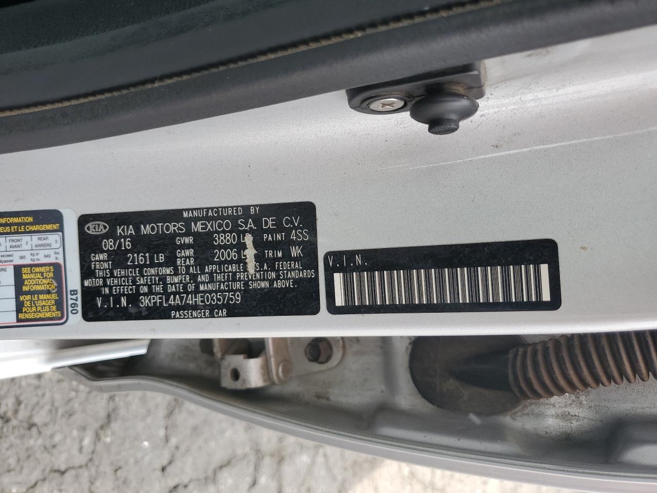 2017 Kia Forte Lx VIN: 3KPFL4A74HE035759 Lot: 81419645