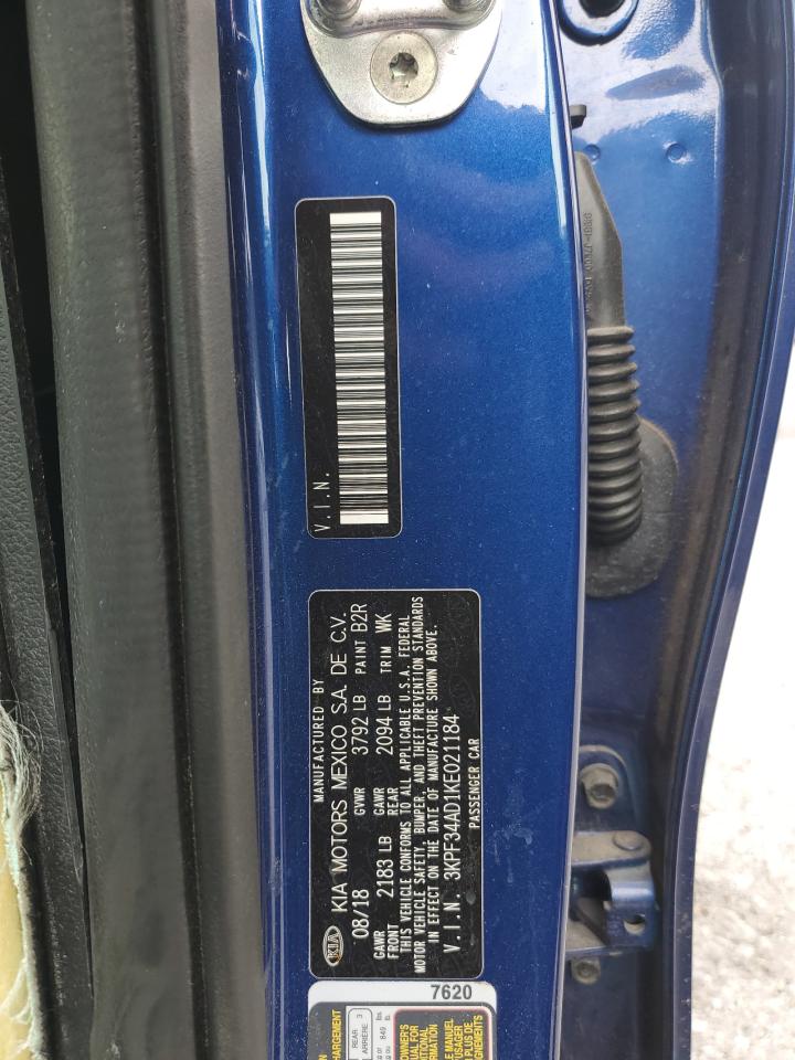 2019 Kia Forte Gt Line VIN: 3KPF34AD1KE021184 Lot: 83866665