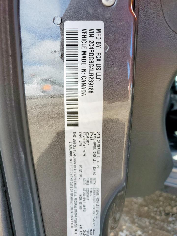 2020 Dodge Grand Caravan Se VIN: 2C4RDGBG4LR239186 Lot: 72078185