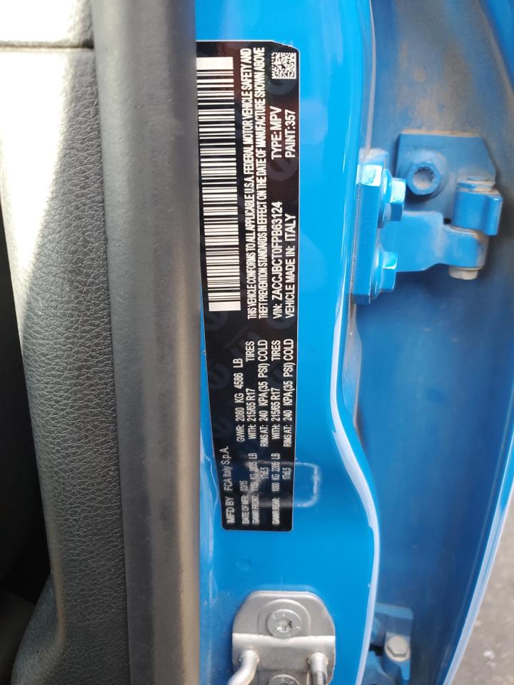 2015 Jeep Renegade Trailhawk VIN: ZACCJBCT0FPB63124 Lot: 80625515