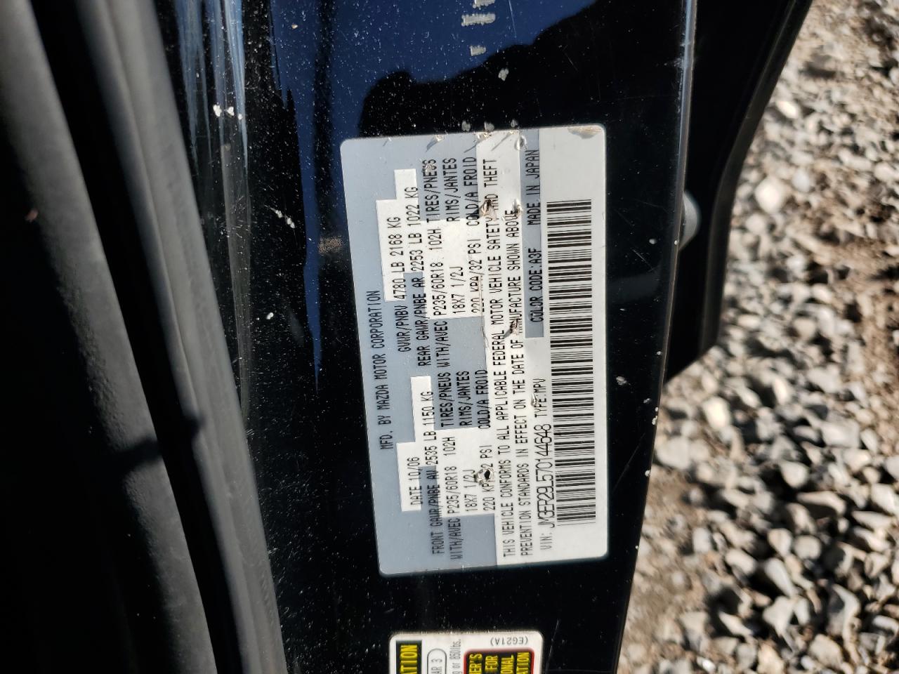 2007 Mazda Cx-7 VIN: JM3ER29L570144648 Lot: 83989385