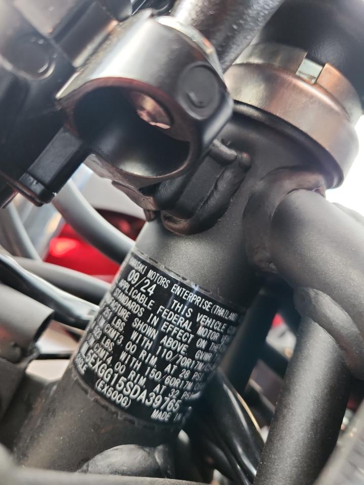 2025 Kawasaki Ex500 VIN: ML5EXGG15SDA39765 Lot: 71890225