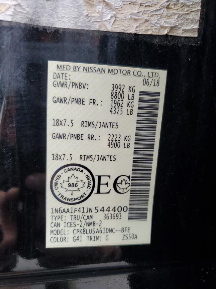 2018 Nissan Titan Xd Sl VIN: 1N6AA1F41JN544400 Lot: 71267435