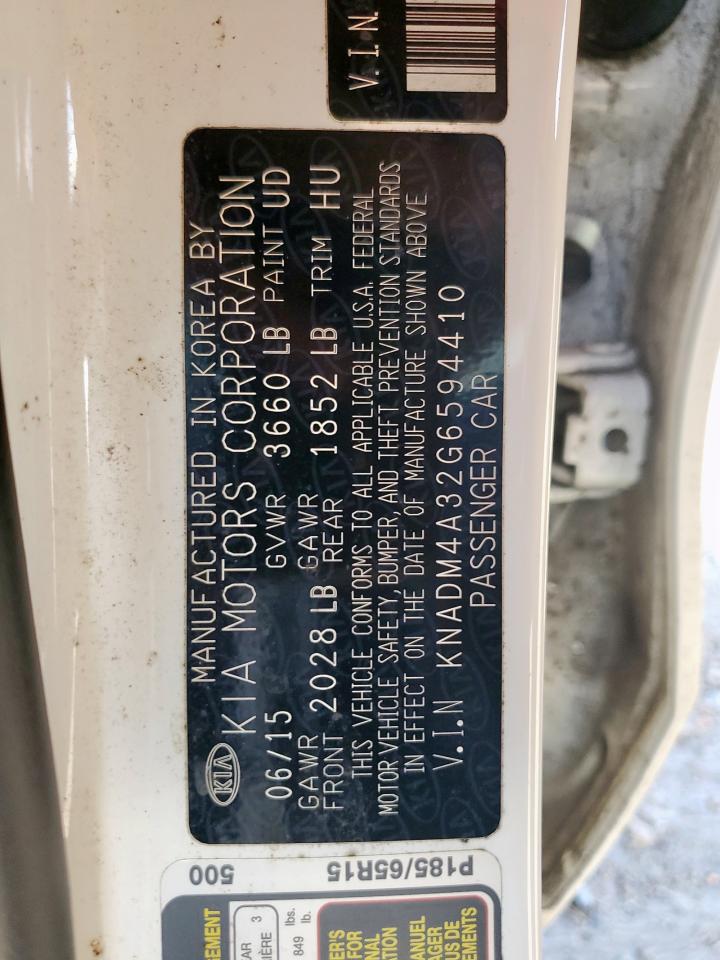 2016 Kia Rio Lx VIN: KNADM4A32G6594410 Lot: 83805725