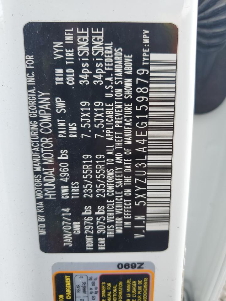 2014 Hyundai Santa Fe Sport VIN: 5XYZU3LA4EG159879 Lot: 81749865
