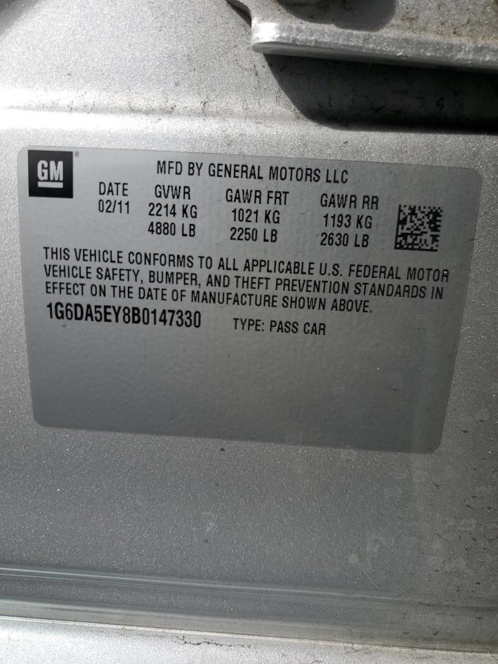 2011 Cadillac Cts VIN: 1G6DA5EY8B0147330 Lot: 80128965