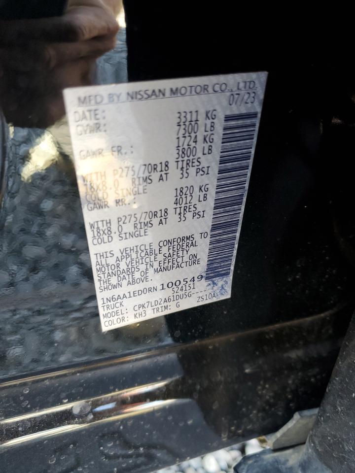 2024 Nissan Titan Pro-4X VIN: 1N6AA1ED0RN100549 Lot: 80818085