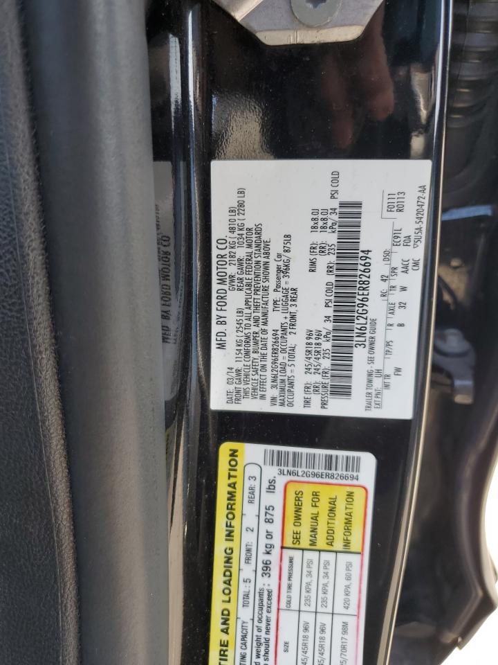 2014 Lincoln Mkz VIN: 3LN6L2G96ER826694 Lot: 80035085