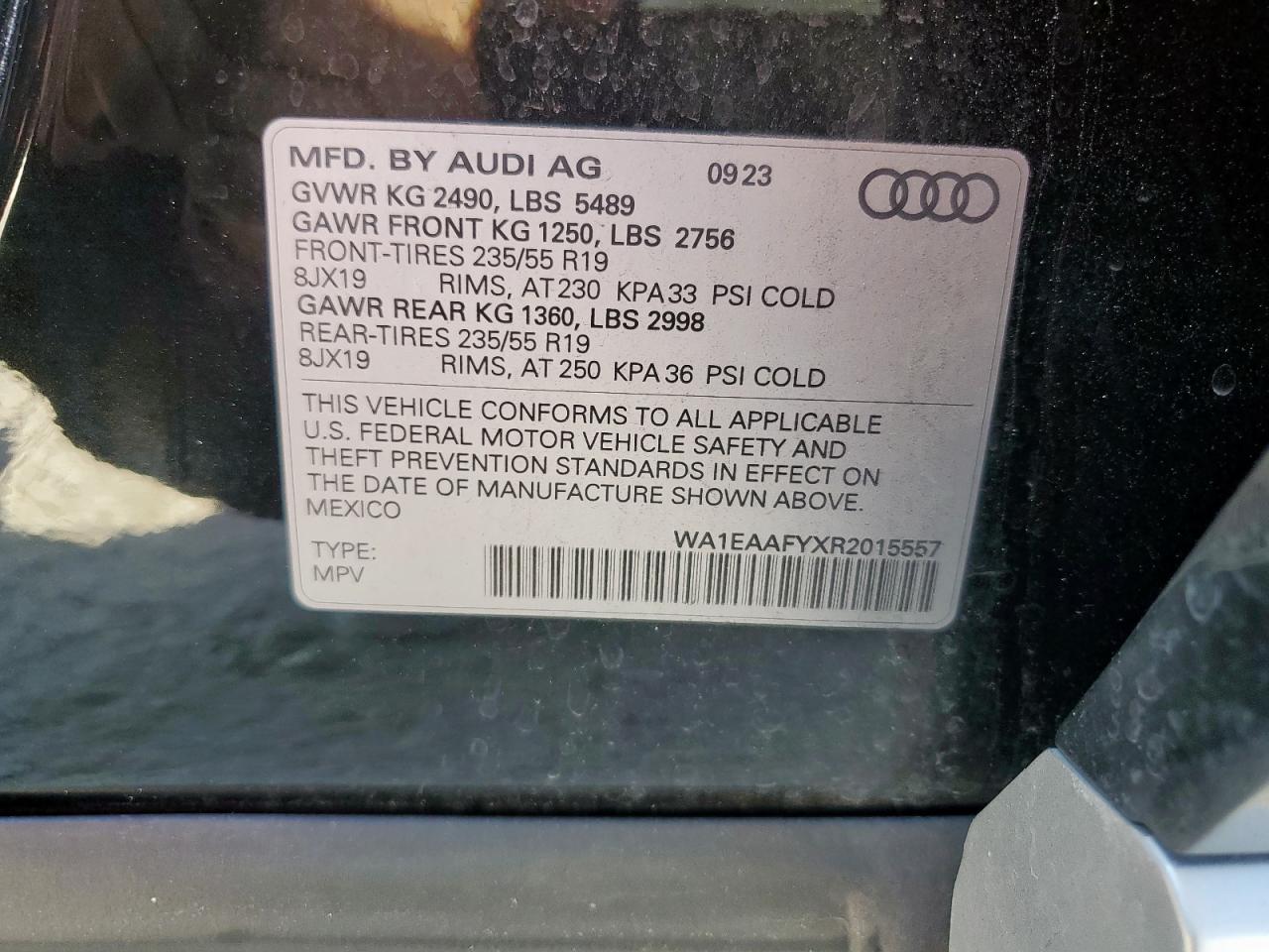 2024 Audi Q5 Premium Plus 45 VIN: WA1EAAFYXR2015557 Lot: 84407055