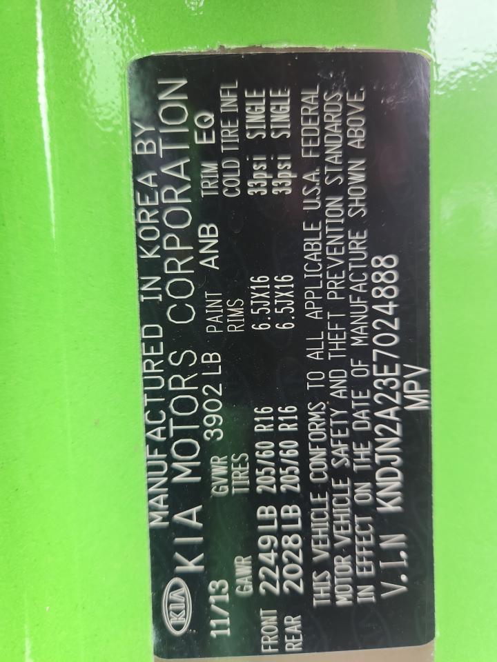 2014 Kia Soul VIN: KNDJN2A23E7024888 Lot: 71199955