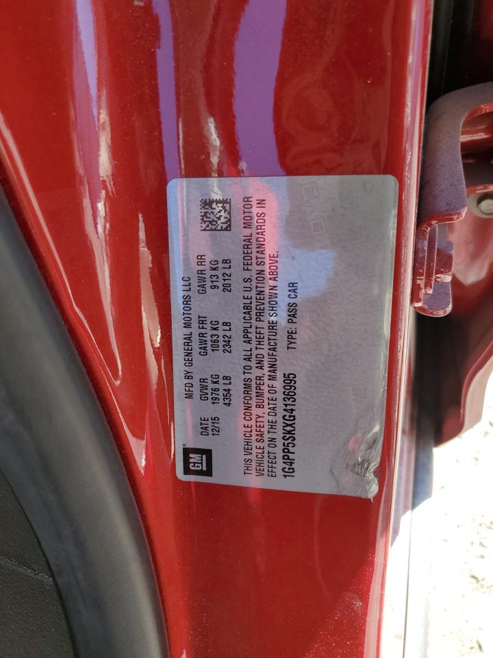 2016 Buick Verano VIN: 1G4PP5SKXG4136995 Lot: 81802415