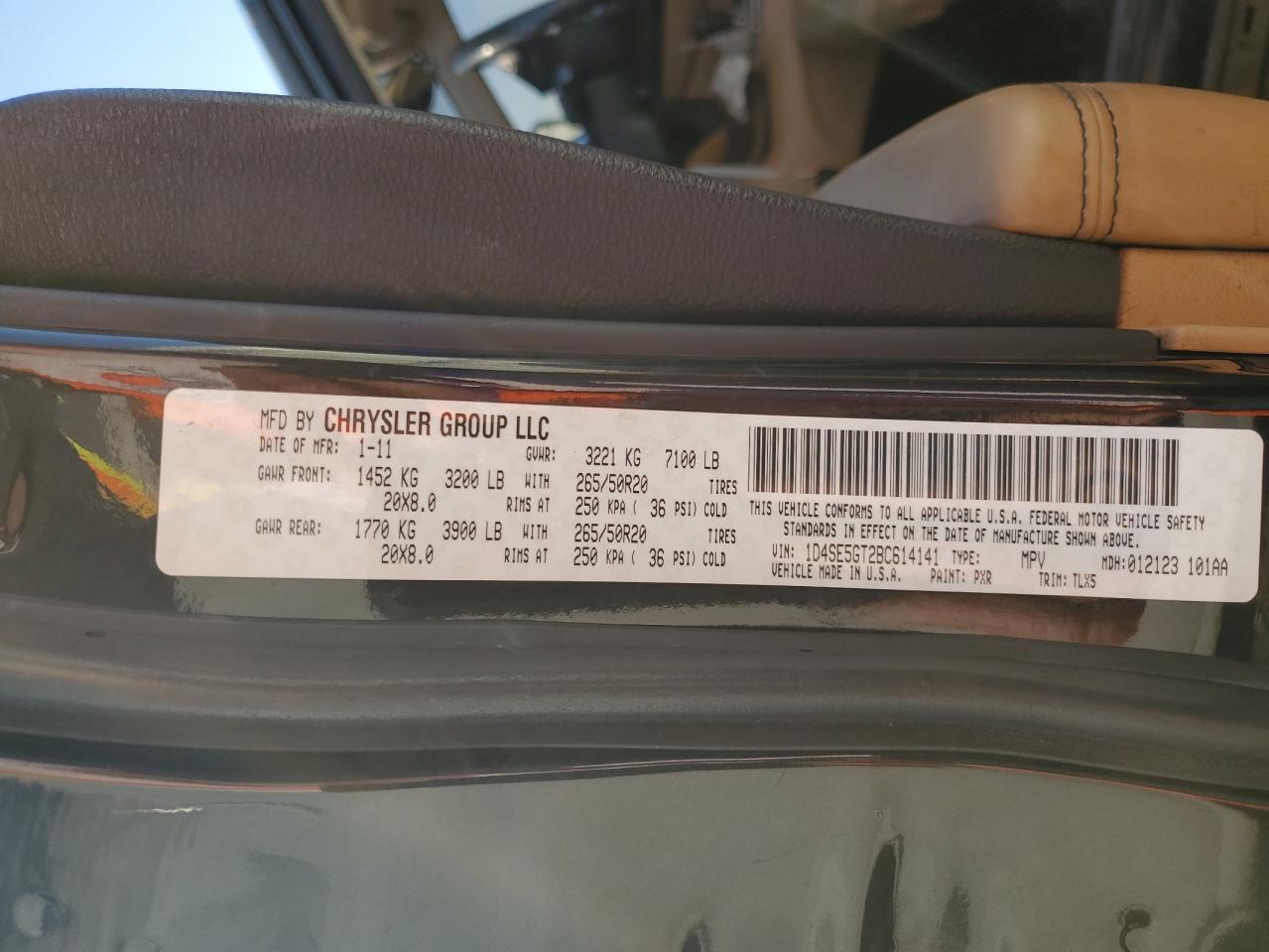 2011 Dodge Durango Citadel VIN: 1D4SE5GT2BC614141 Lot: 81205495