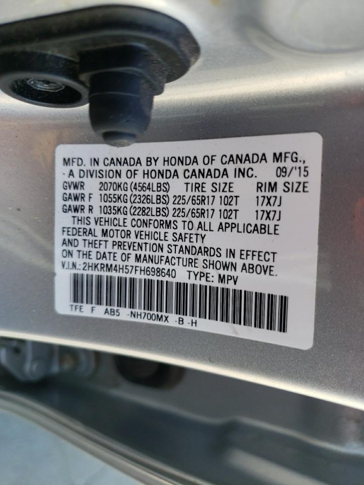 2015 Honda Cr-V Ex VIN: 2HKRM4H57FH698640 Lot: 80374235