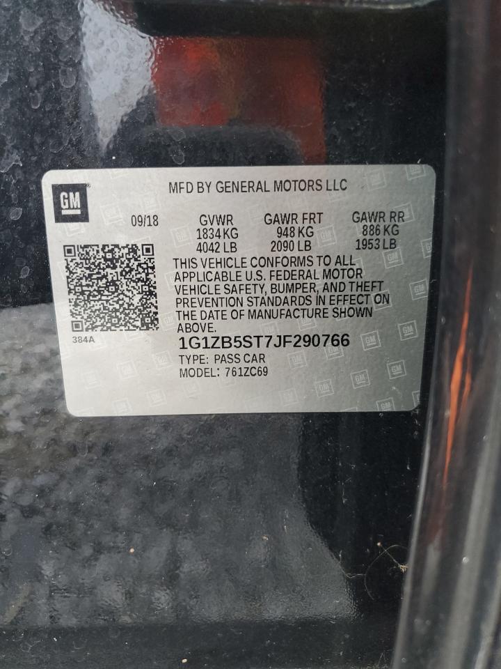 2018 Chevrolet Malibu Ls VIN: 1G1ZB5ST7JF290766 Lot: 83834745