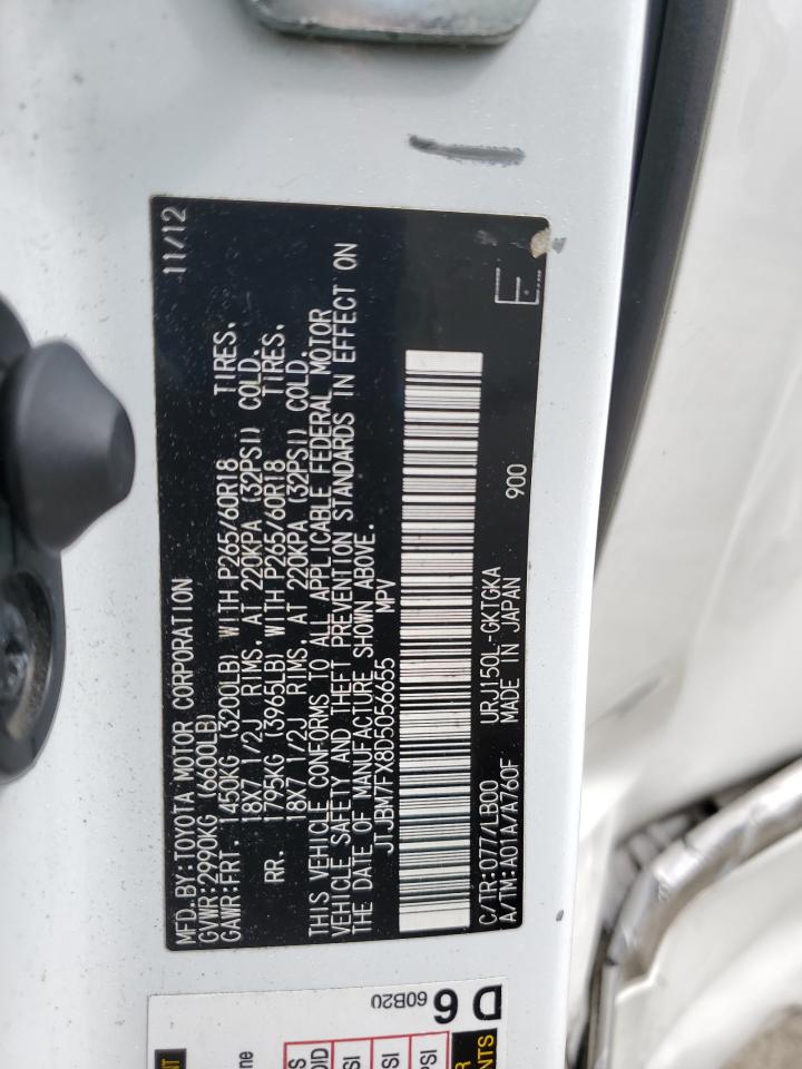 2013 Lexus Gx 460 VIN: JTJBM7FX8D5056655 Lot: 83756885