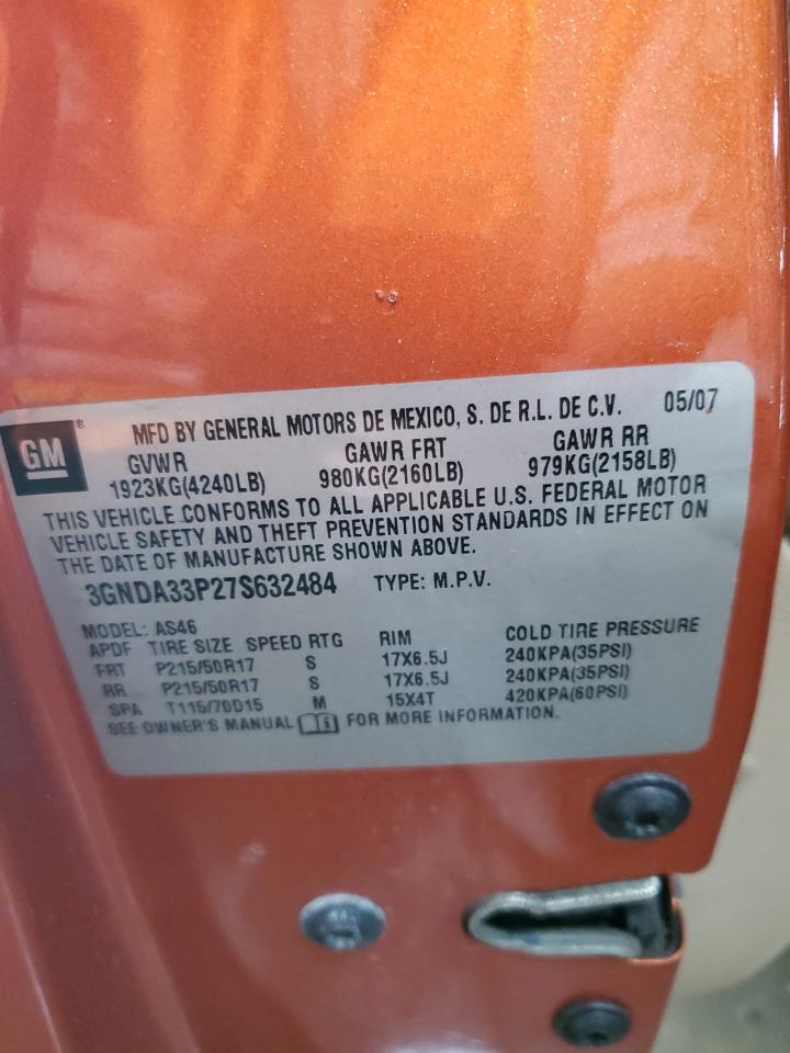 2007 Chevrolet Hhr Lt VIN: 3GNDA33P27S632484 Lot: 71191875