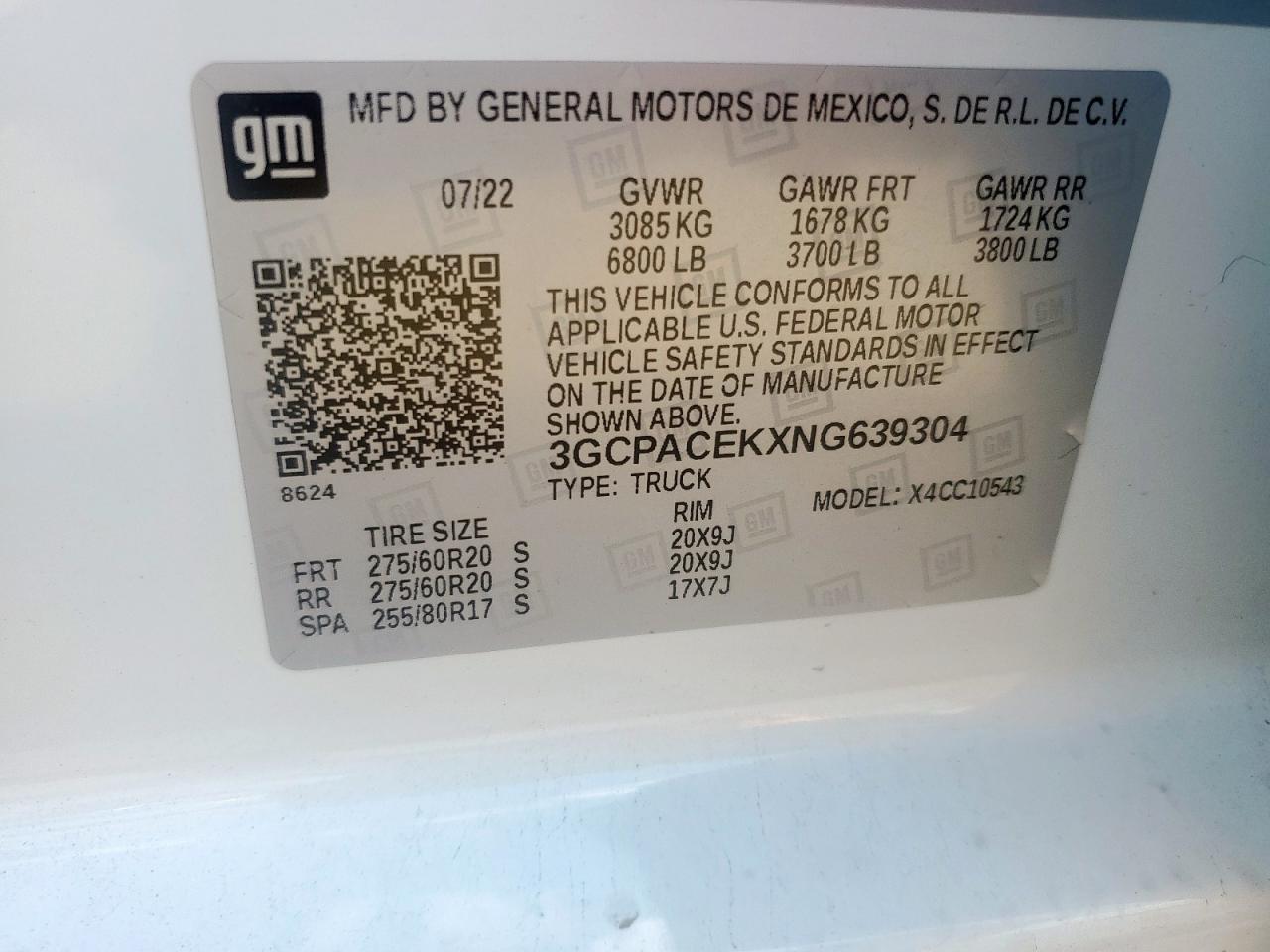 2022 Chevrolet Silverado C1500 Lt VIN: 3GCPACEKXNG639304 Lot: 70997895