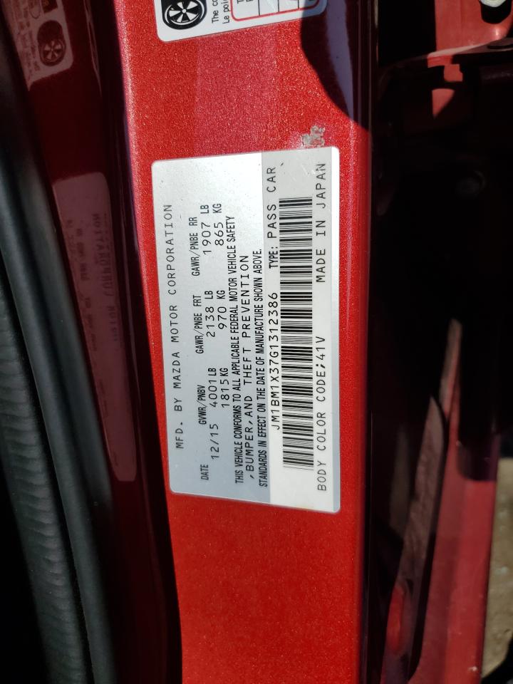 2016 Mazda 3 Grand Touring VIN: JM1BM1X37G1312386 Lot: 81312785