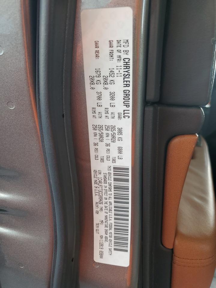 2012 Jeep Grand Cherokee Overland VIN: 1C4RJFCT3CC209426 Lot: 81478735