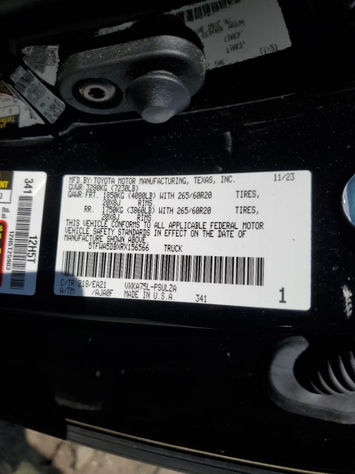 2024 Toyota Tundra Crewmax Limited VIN: 5TFWA5DBXRX156566 Lot: 71667815