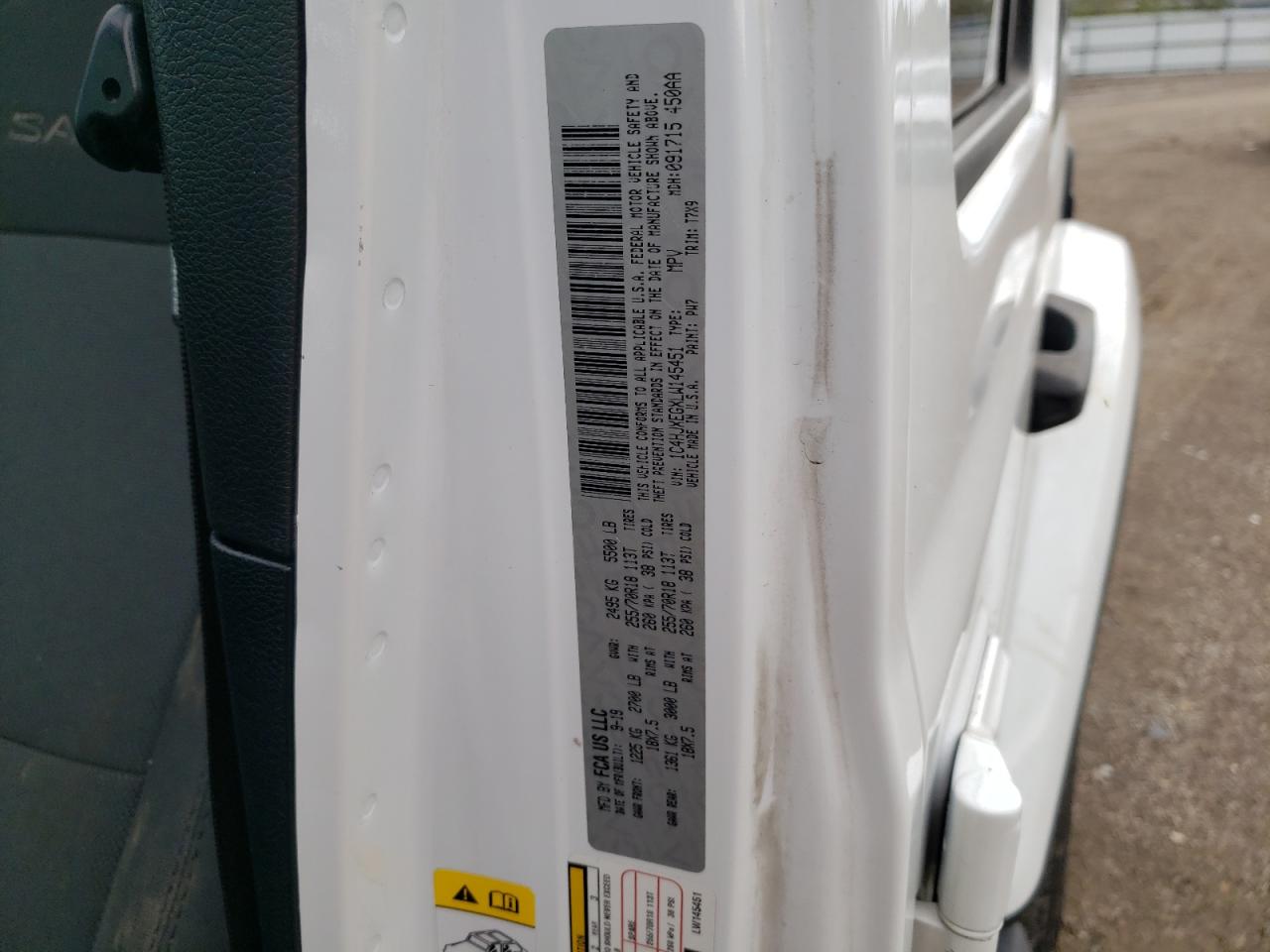 2020 Jeep Wrangler Unlimited Sahara VIN: 1C4HJXEGXLW145451 Lot: 82118395