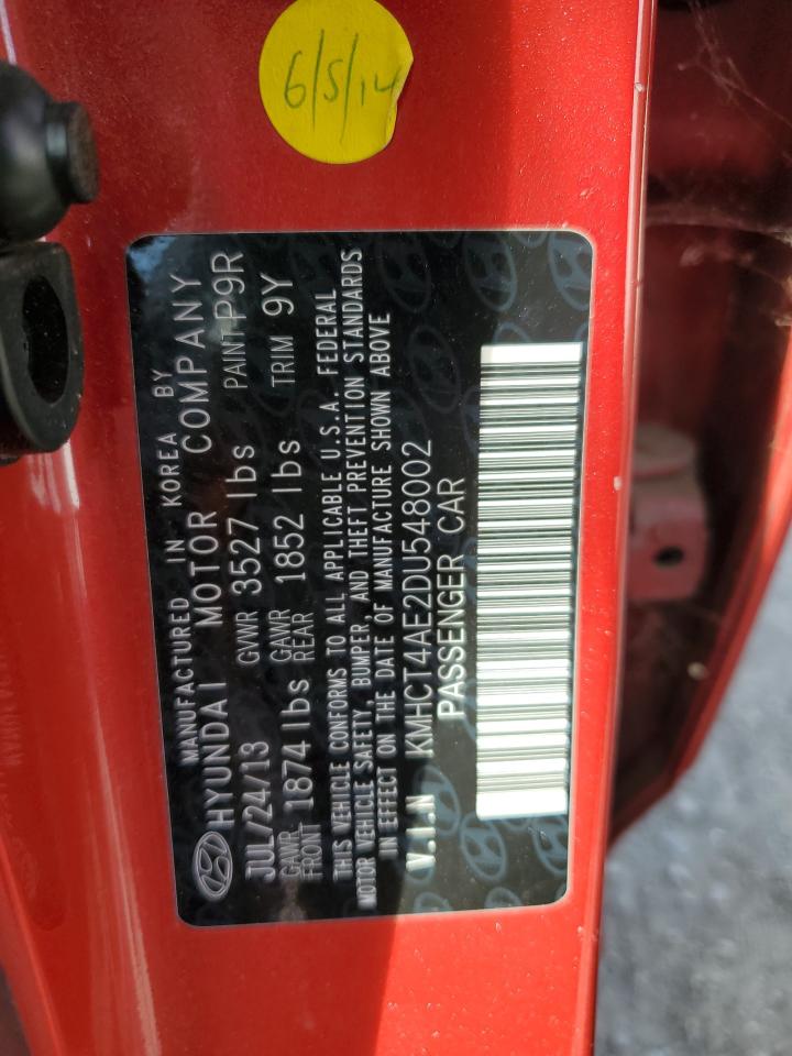 2013 Hyundai Accent Gls VIN: KMHCT4AE2DU548002 Lot: 84558945
